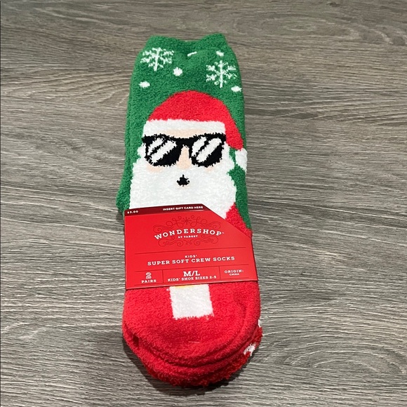 Wondershop Other - Kids / Womens Wondershop Festive Santa Crew Socks NWOT